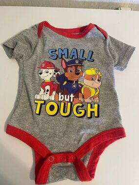 Nickelodeon Gray Onesie with Red Trim Collar